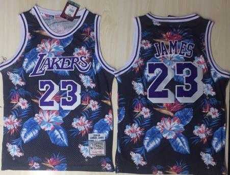 Lakers 23 Lebron James Black 1996 97 Hardwood Classics Floral Fashion Swingman Jersey,We sell and wholesale Lakers 23 Lebron James Black 1996 97 Hardwood Classics Floral Fashion Swingman Jersey on line form chian!